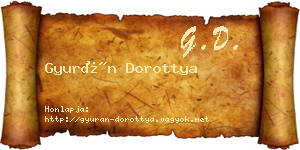 Gyurán Dorottya névjegykártya